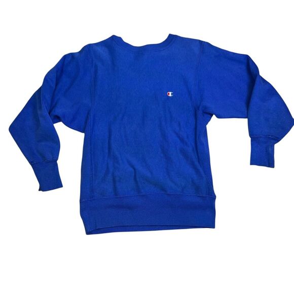 Vintage Champion Reverse Weave Warmup Sweatshirt Size Small Blue Pullover - Picture 1 of 10